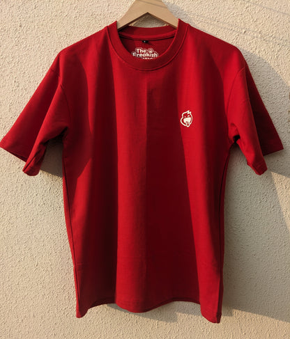 Red - Solid Oversized T-Shirt