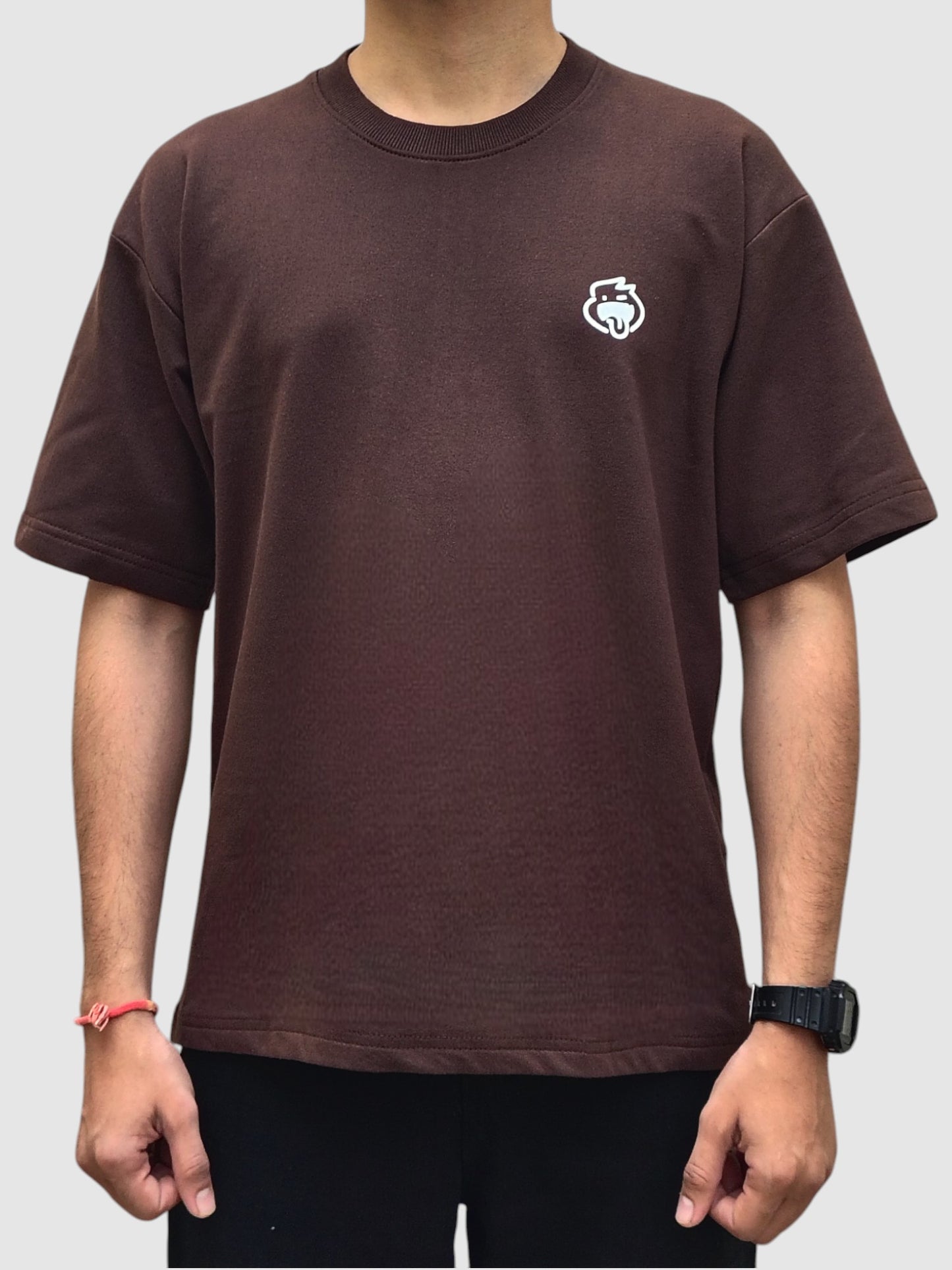 Coffee - Solid Oversized T-Shirt