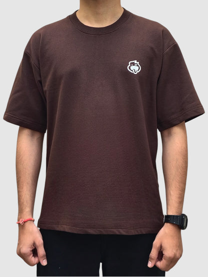 Coffee - Solid Oversized T-Shirt